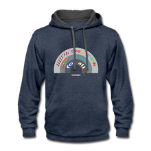 Load image into Gallery viewer, GROUPTHINK RAINBOW - Contrast Hoodie - indigo heather/asphalt
