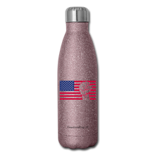 Load image into Gallery viewer, USA STRONG - Insulated Stainless Steel Water Bottle - pink glitter
