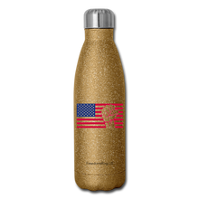 Load image into Gallery viewer, USA STRONG - Insulated Stainless Steel Water Bottle - gold glitter
