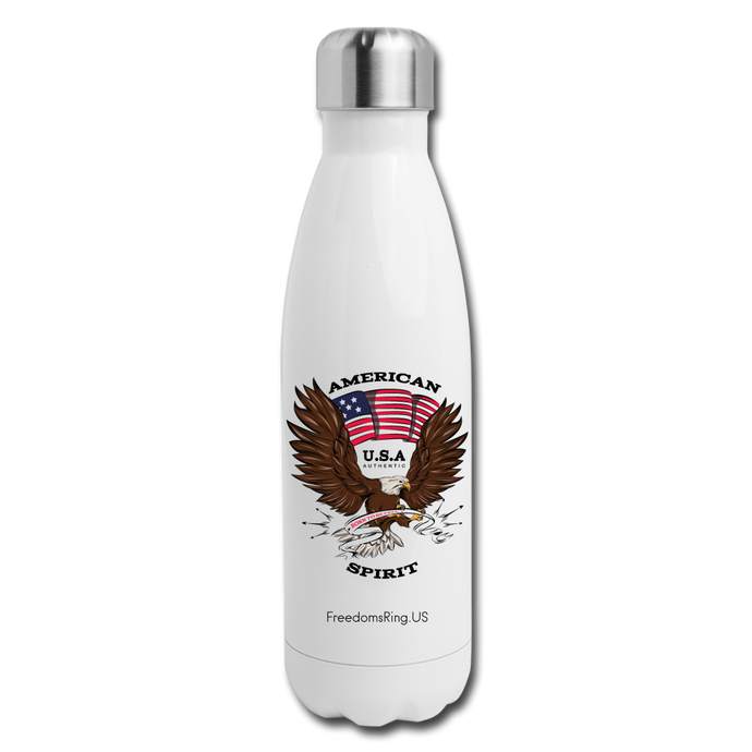 AMERICAN SPIRIT - Insulated Stainless Steel Water Bottle - white