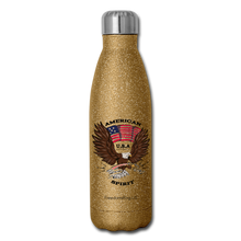 Load image into Gallery viewer, AMERICAN SPIRIT - Insulated Stainless Steel Water Bottle - gold glitter
