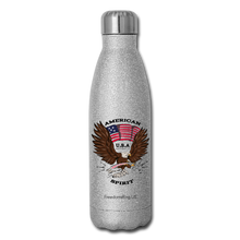 Load image into Gallery viewer, AMERICAN SPIRIT - Insulated Stainless Steel Water Bottle - silver glitter
