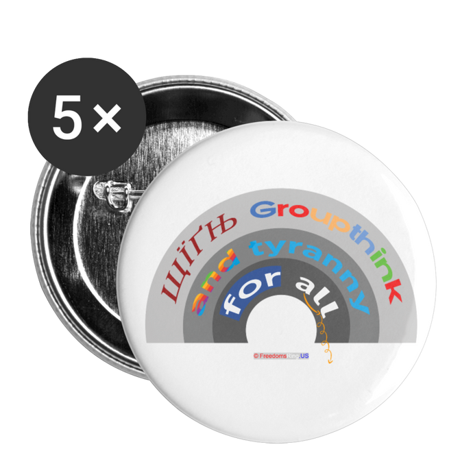 GROUPTHINK RAINBOW - Buttons large 2.2'' (5-pack) - white