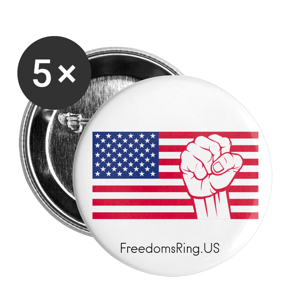 USA STRONG - Buttons large 2.2'' (5-pack) - white