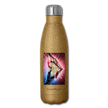 Load image into Gallery viewer, A PATRIOT&#39;S HANDS - Insulated Stainless Steel Water Bottle - gold glitter
