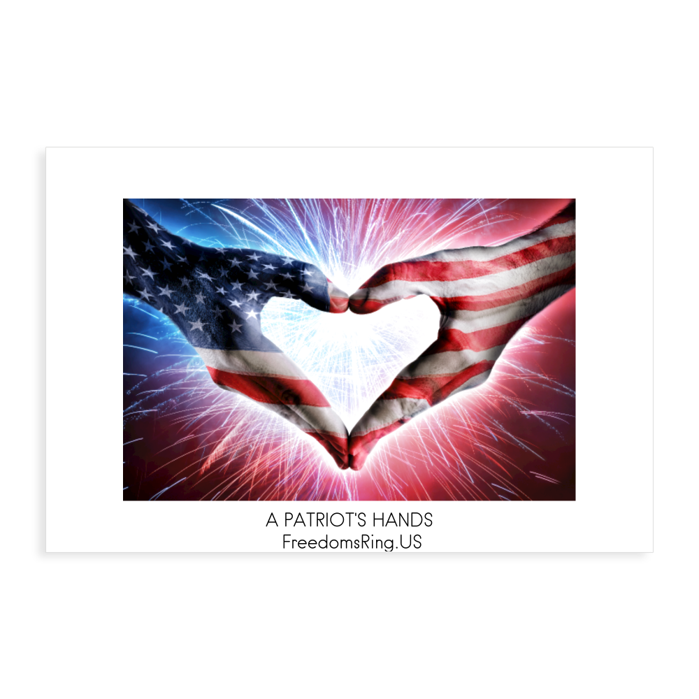 A PATRIOT'S HANDS - Poster 24x36 - white