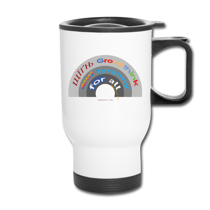 GROUPTHINK RAINBOW - Travel Mug - white