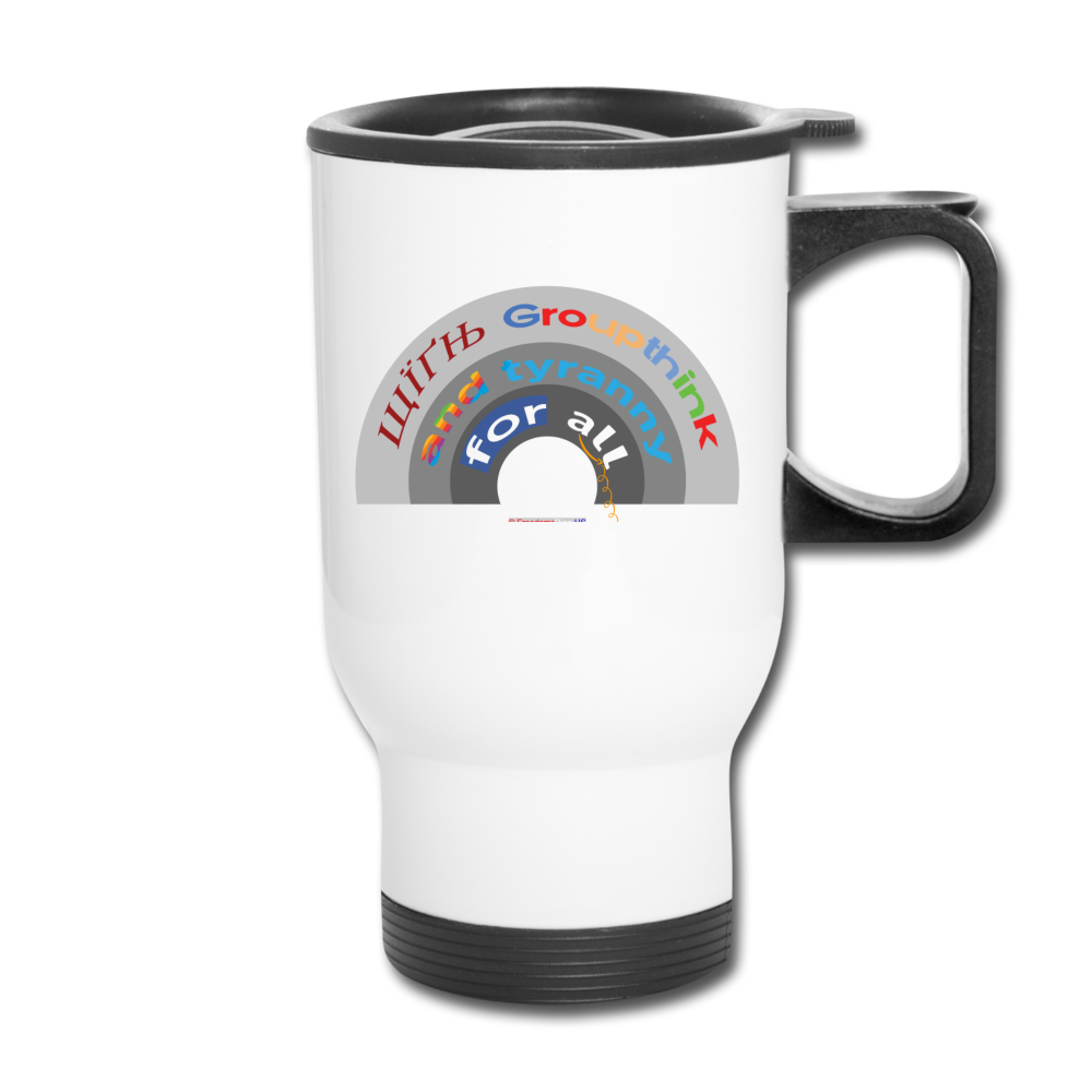 GROUPTHINK RAINBOW - Travel Mug - white