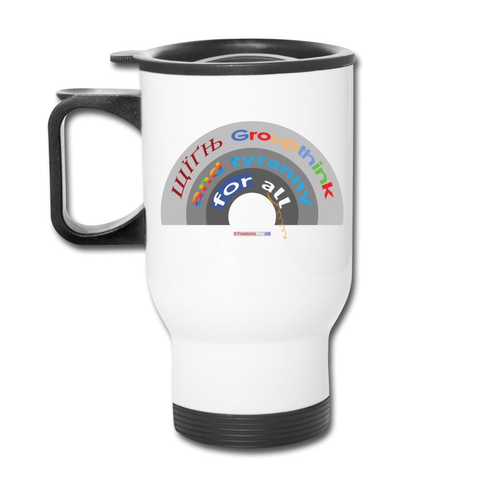 GROUPTHINK RAINBOW - Travel Mug - white