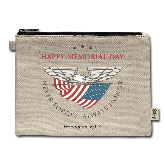 NEVER FORGET, ALWAYS HONOR - Carry All Pouch - natural