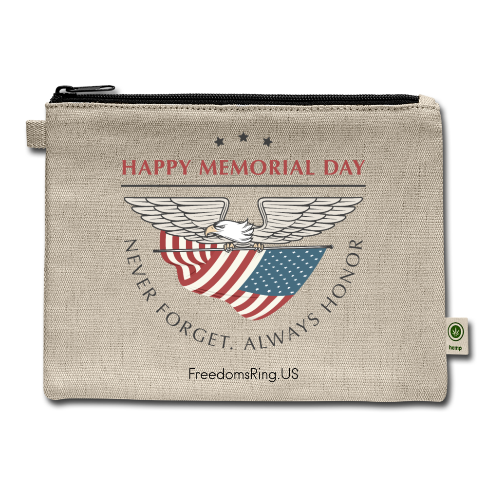 NEVER FORGET, ALWAYS HONOR - Carry All Pouch - natural