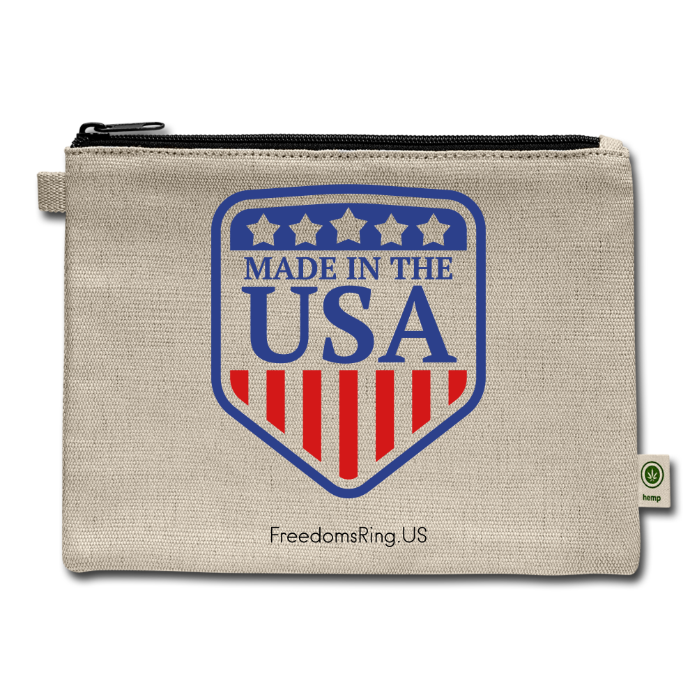 MADE IN THE USA - Carry All Pouch - natural