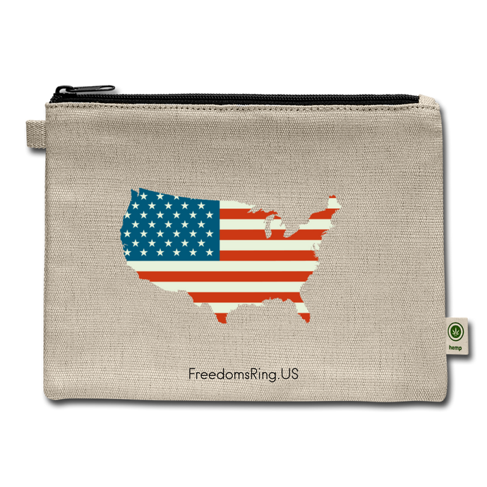 USA FLAG - Carry All Pouch - natural