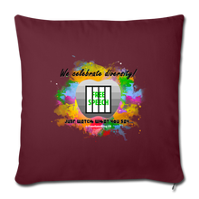 Load image into Gallery viewer, JUST WATCH WHAT YOU SAY - Throw Pillow Cover 18” x 18” - burgundy
