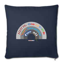 Load image into Gallery viewer, GROUPTHINK RAINBOW - Throw Pillow Cover 18” x 18” - navy
