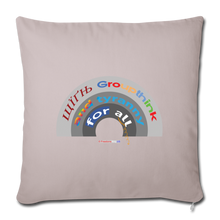 Load image into Gallery viewer, GROUPTHINK RAINBOW - Throw Pillow Cover 18” x 18” - light taupe
