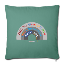 Load image into Gallery viewer, GROUPTHINK RAINBOW - Throw Pillow Cover 18” x 18” - cypress green
