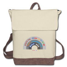 Load image into Gallery viewer, GROUPTHINK RAINBOW - Canvas Backpack - ivory/brown
