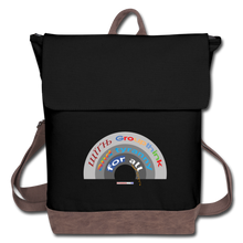 Load image into Gallery viewer, GROUPTHINK RAINBOW - Canvas Backpack - black/brown
