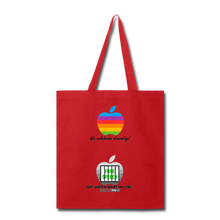 Load image into Gallery viewer, JUST WATCH WHAT YOU SAY - style 2 - Tote Bag - red
