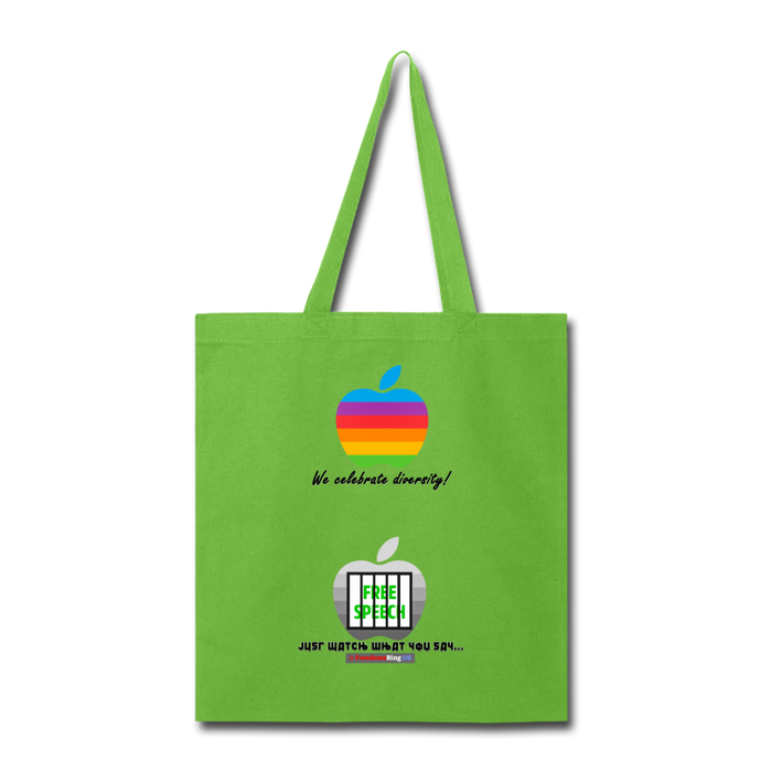 JUST WATCH WHAT YOU SAY - style 2 - Tote Bag - lime green