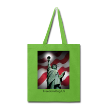 Load image into Gallery viewer, LIBERTY&#39;S LIGHT - Tote Bag - lime green
