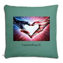 Load image into Gallery viewer, A PATRIOT&#39;S HANDS - Throw Pillow Cover 18” x 18” - cypress green
