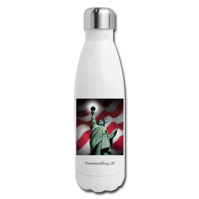 LIBERTY'S LIGHT - Insulated Stainless Steel Water Bottle - white