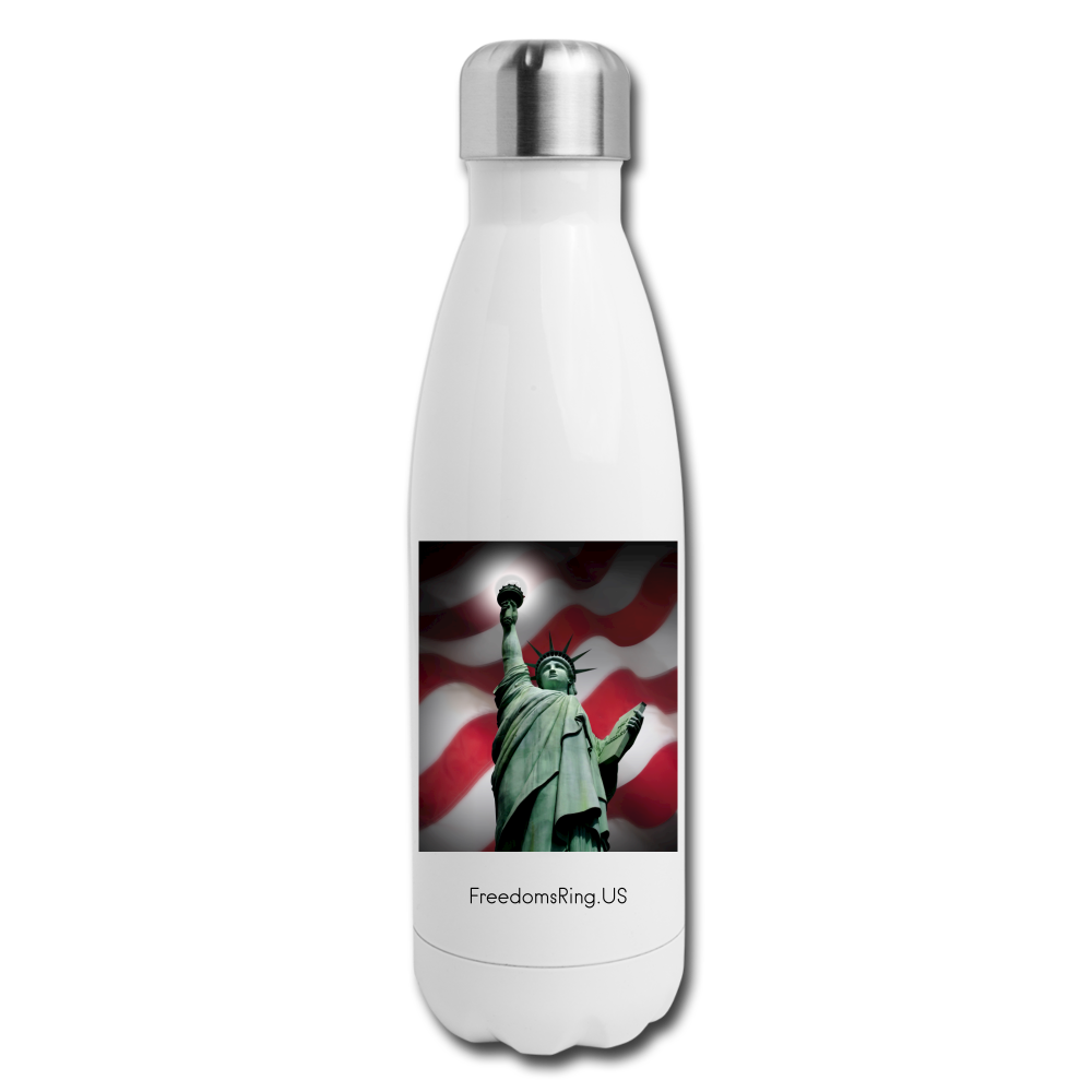 LIBERTY'S LIGHT - Insulated Stainless Steel Water Bottle - white