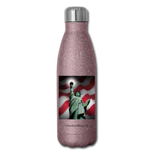 Load image into Gallery viewer, LIBERTY&#39;S LIGHT - Insulated Stainless Steel Water Bottle - pink glitter
