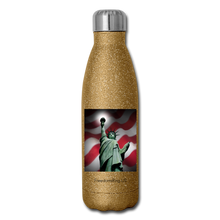 Load image into Gallery viewer, LIBERTY&#39;S LIGHT - Insulated Stainless Steel Water Bottle - gold glitter
