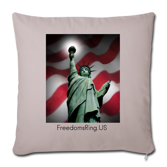 LIBERY'S LIGHT - Throw Pillow Cover 18” x 18” - light taupe