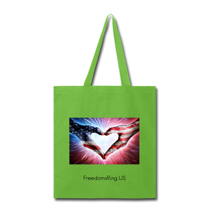 A PATRIOT'S HANDS - Tote Bag - lime green