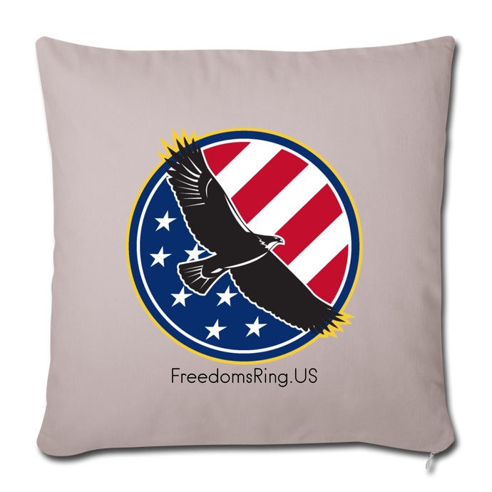 SOARING EAGLE - Throw Pillow Cover 18” x 18” - light taupe