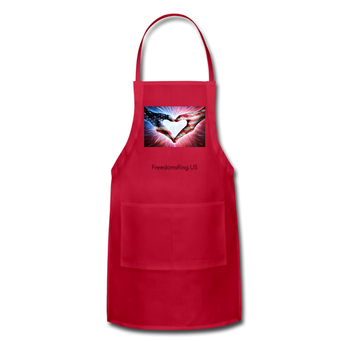 A PATRIOT'S HANDS - Adjustable Apron - red