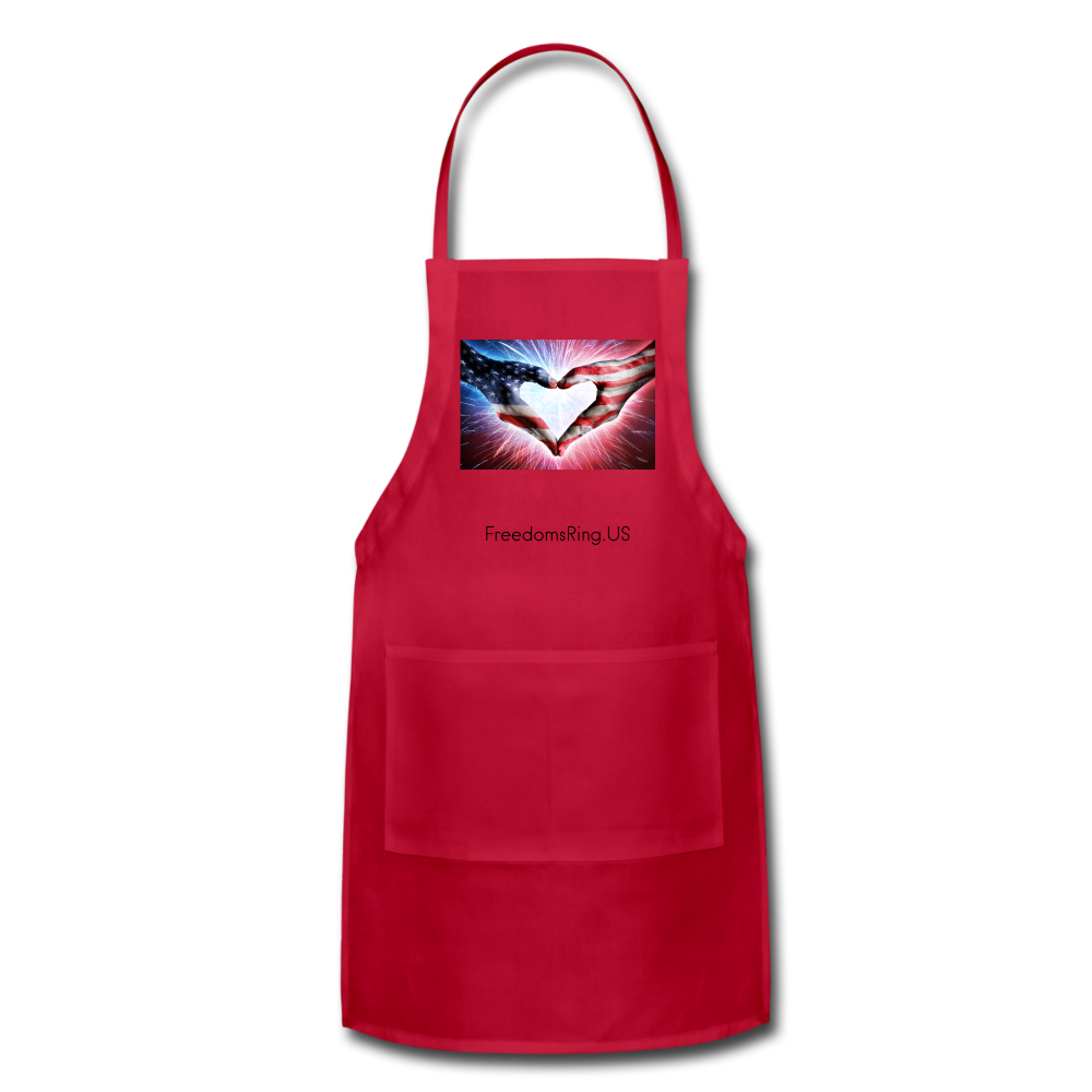 A PATRIOT'S HANDS - Adjustable Apron - red