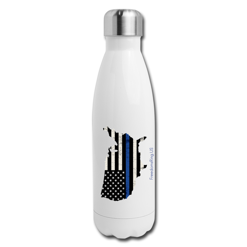 BLUE LINE USA - Insulated Stainless Steel Water Bottle - white