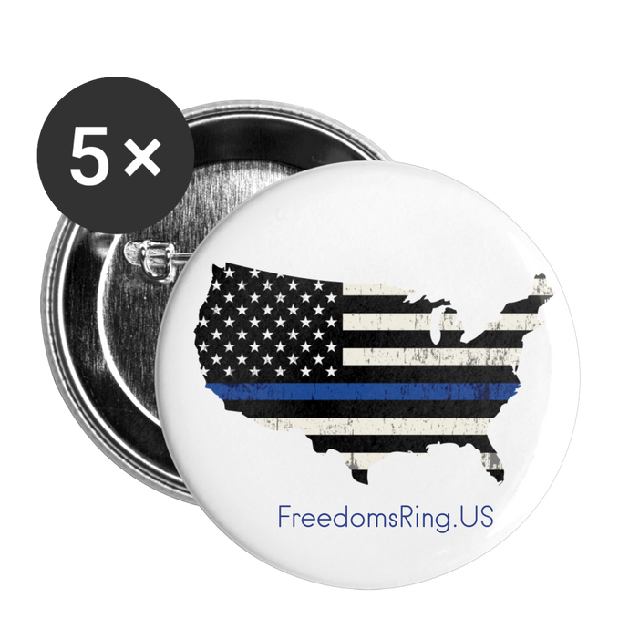 BLUE LINE USA - Buttons large 2.2'' (5-pack) - white