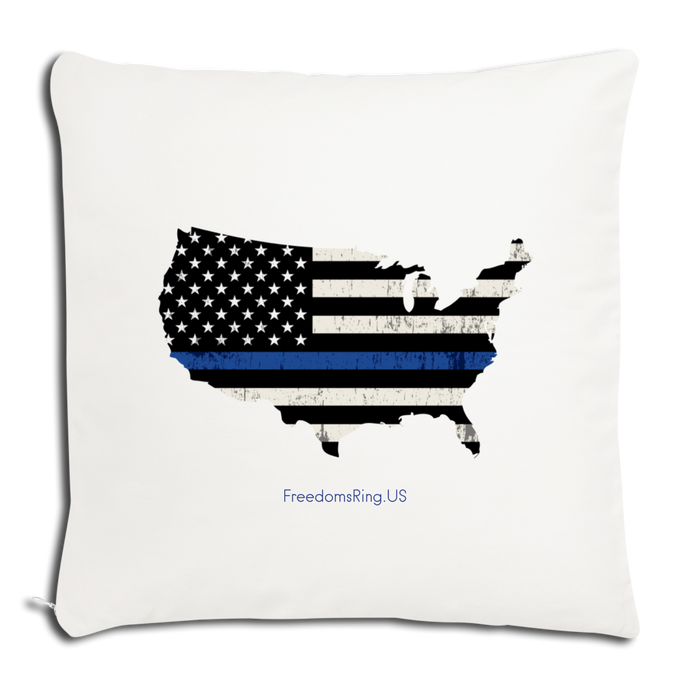 BLUE LINE USA - Throw Pillow Cover 18” x 18” - natural white