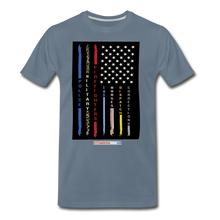 Load image into Gallery viewer, THIN LINES - Men&#39;s Premium T-Shirt - steel blue
