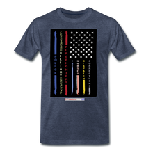 Load image into Gallery viewer, THIN LINES - Men&#39;s Premium T-Shirt - heather blue
