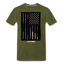 Load image into Gallery viewer, THIN LINES - Men&#39;s Premium T-Shirt - olive green
