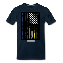 Load image into Gallery viewer, THIN LINES - Men&#39;s Premium T-Shirt - deep navy
