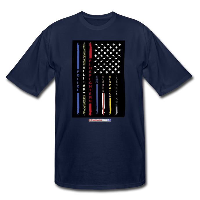 THIN LINES - Men's Tall T-Shirt - navy