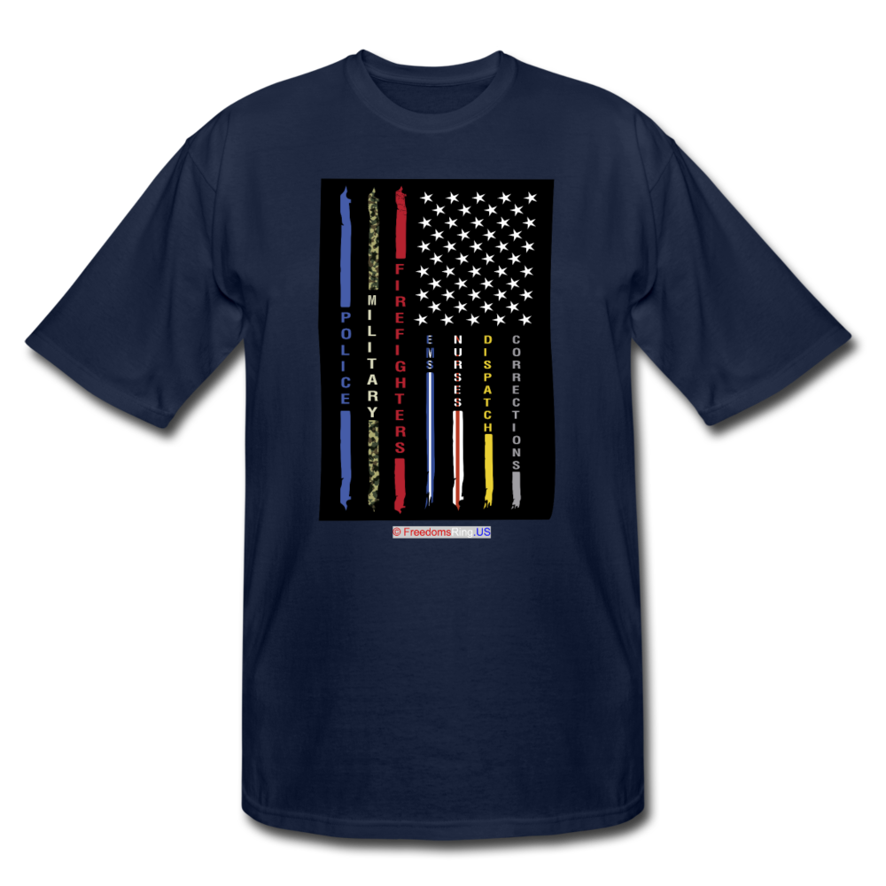 THIN LINES - Men's Tall T-Shirt - navy