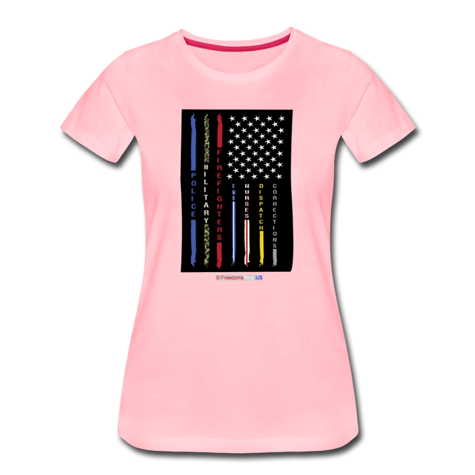 THIN LINES - Women’s Premium T-Shirt - pink