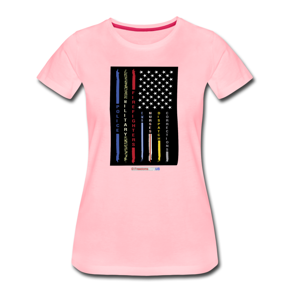 THIN LINES - Women’s Premium T-Shirt - pink