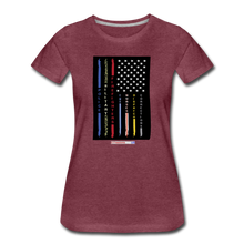 Load image into Gallery viewer, THIN LINES - Women’s Premium T-Shirt - heather burgundy
