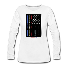 Load image into Gallery viewer, THIN LINES - Women&#39;s Premium Long Sleeve T-Shirt - white
