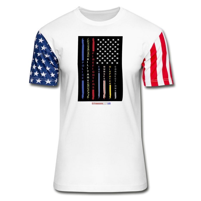 THIN LINES - Stars & Stripes T-Shirt - white